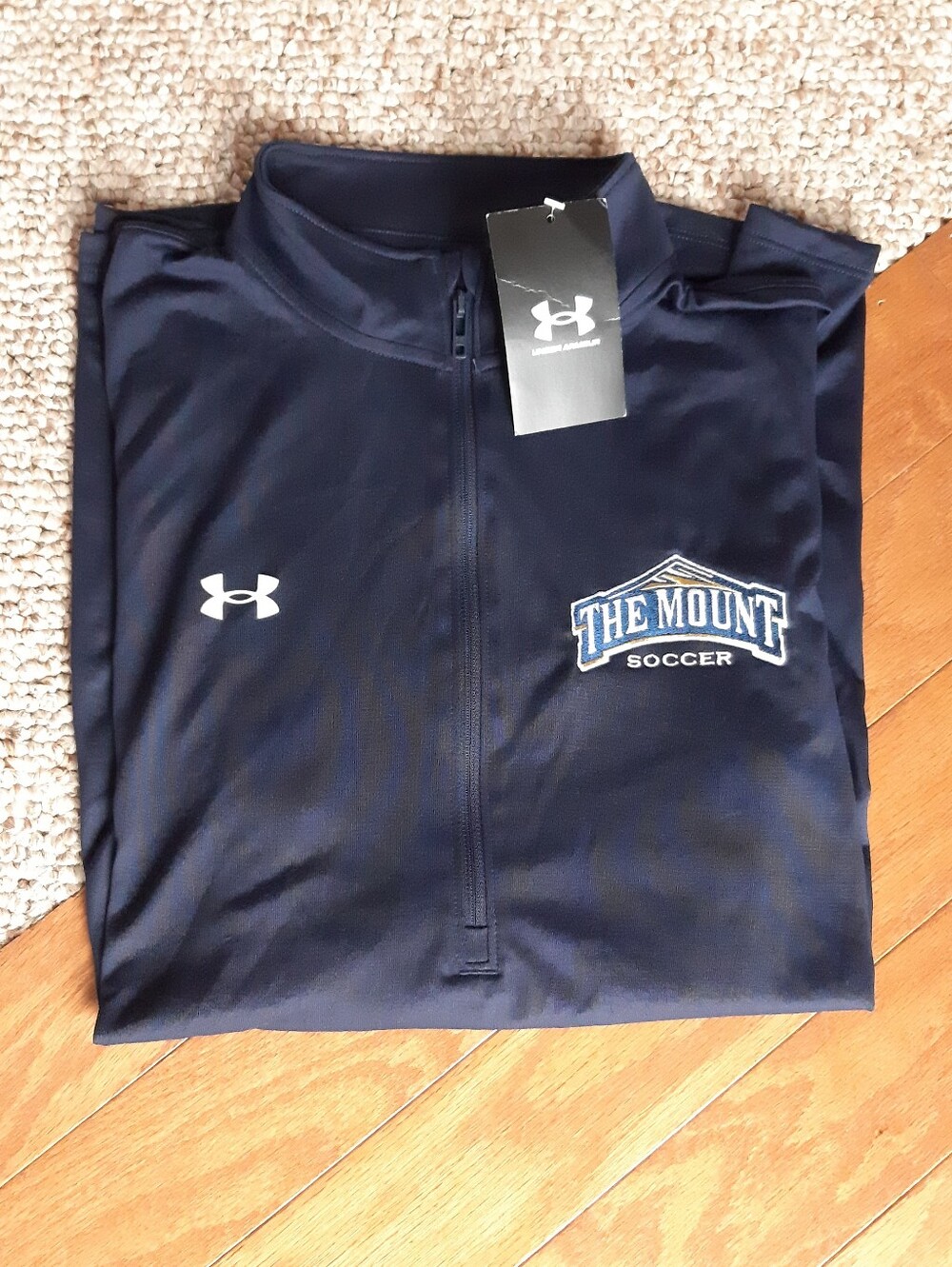 NWT Under Armour Mount St Mary's Soccer Long Sleeve Shirt size Large